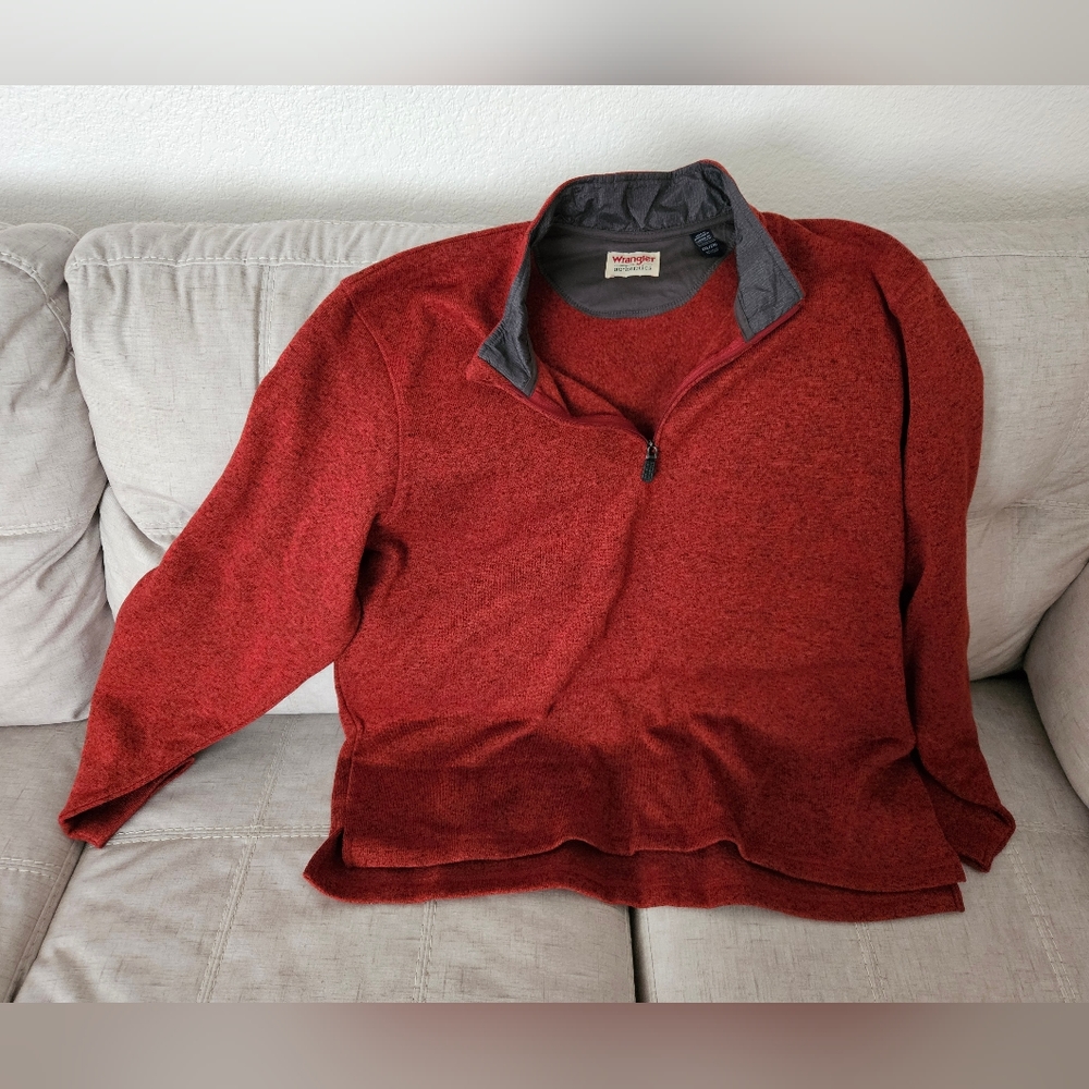 NWT Wrangler Authentic Mens 2XL Fleece Quarter Zip